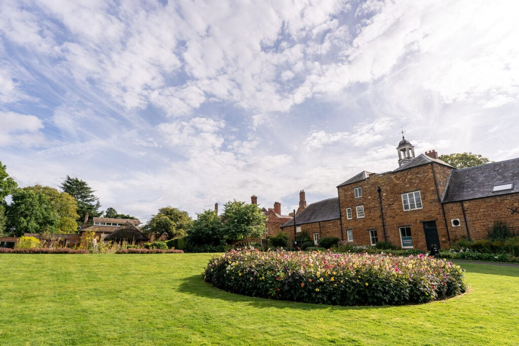 Delapre Abbey's Walled Garden on August day.