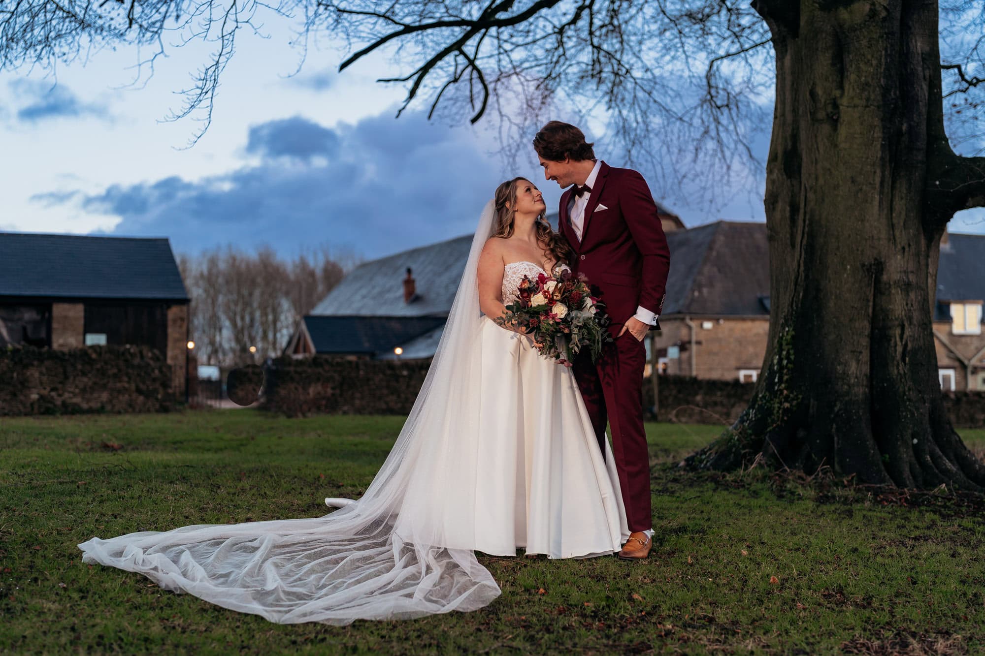 winter wedding at the great barn, ayhno