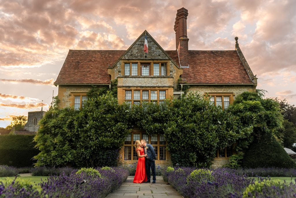 Le Manoir Oxfordshire, Bride and Groom having photo taken