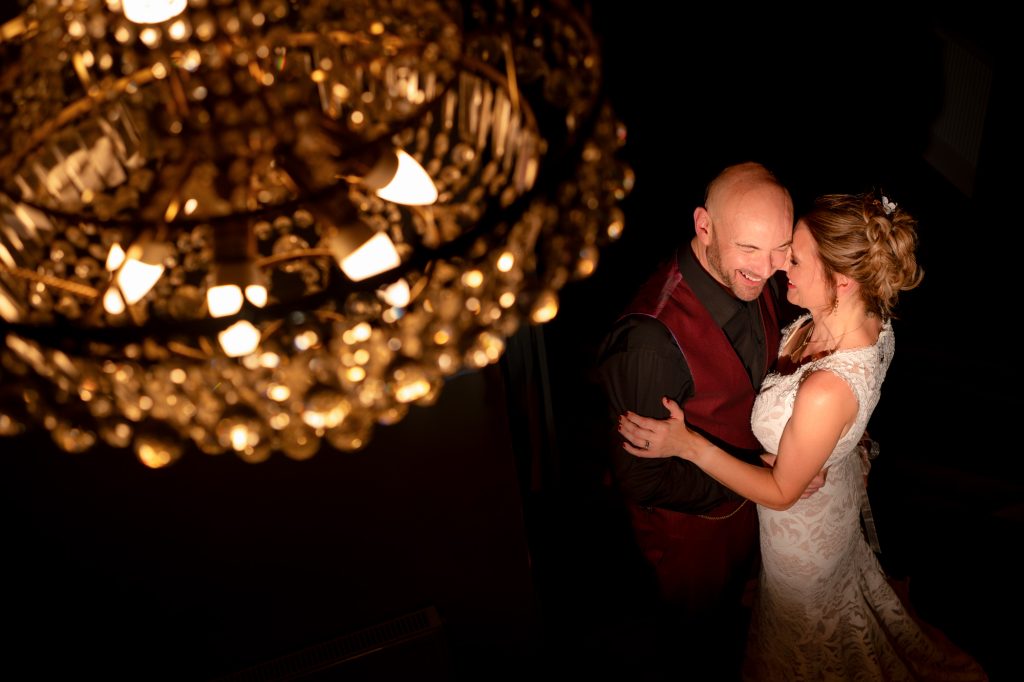 Bride and groom at Warwick House Wedding